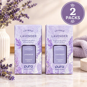 Thymes Lavender Pura Smart Home Diffuser Fragrance Refill 0.33oz 10ml 2 Pack